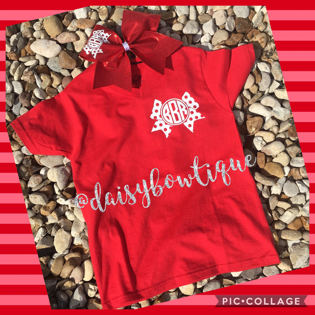 Red Monogram t-short