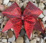 Red fade bling bow