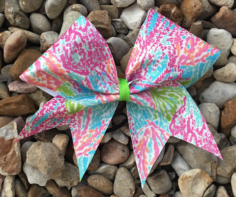 Glitter Coral reef bow