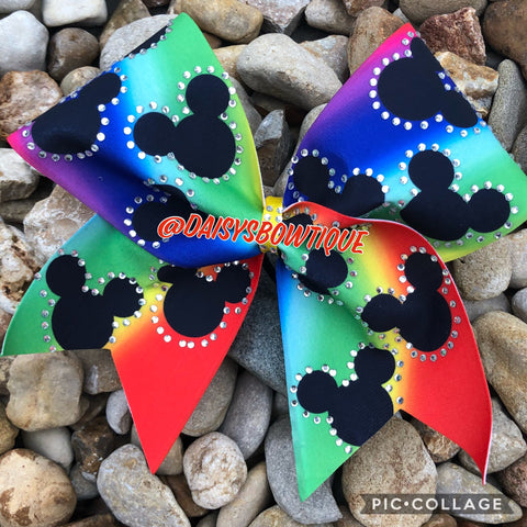 Rainbow mickey bow