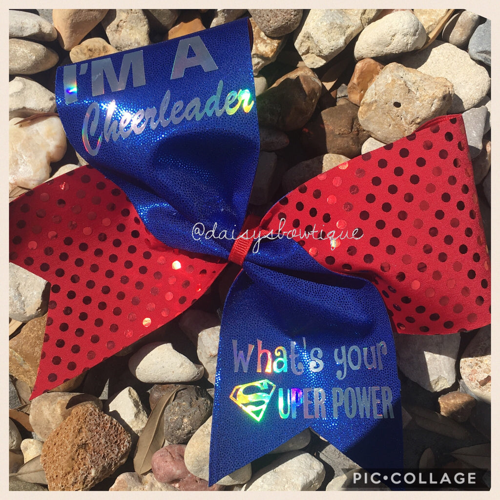 Super power cheer bow